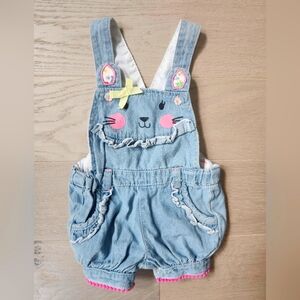 Adorable Denim Bunny Overalls for Baby Girl 6-9 Months